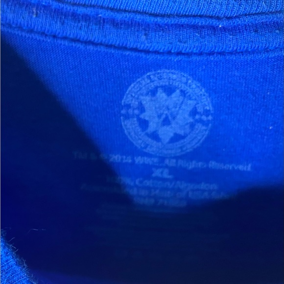 WWF WWE The Ultimate Warrior Shirt Mens XLarge Blue Wrestling Legends - Picture 3 of 3